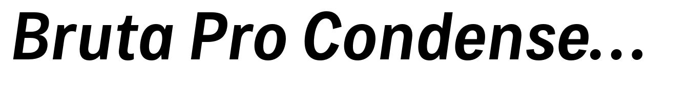 Bruta Pro Condensed Semi Bold Italic